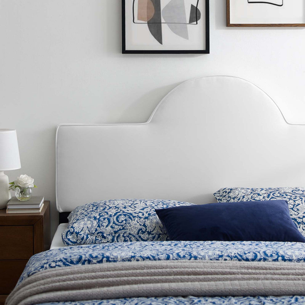 Dawn Full/Queen Performance Velvet Headboard-White