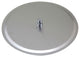 Solid Ultra Thin Rain Shower Head, Brushed Stainless Steel, 16", Round
