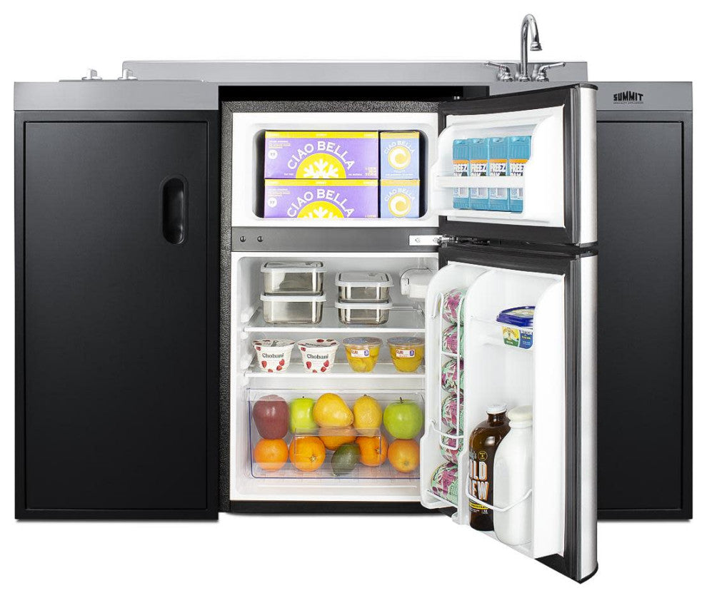 Summit CK55ADASINKR 55"W Compliant Kitchenette - Stainless Steel / Black
