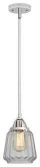 Chatham Mini Pendant, Polished Chrome, Clear, Clear