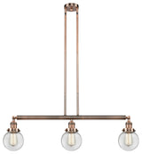 Innovations 213-Ac-S-G202-6-Led 3 Light Dimmable Led 38" Island Light