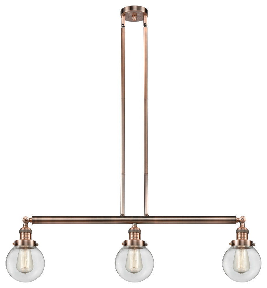 Innovations 213-Ac-S-G202-6-Led 3 Light Dimmable Led 38" Island Light