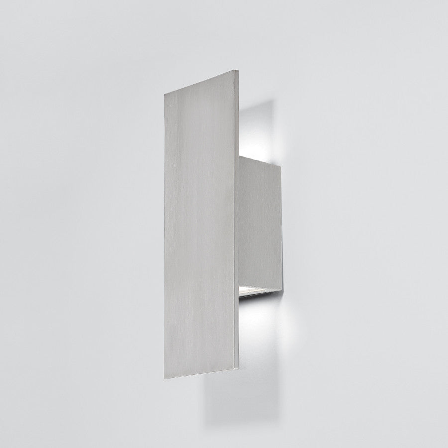 LED Outdoor Wall Sconce, Brushed Aluminum