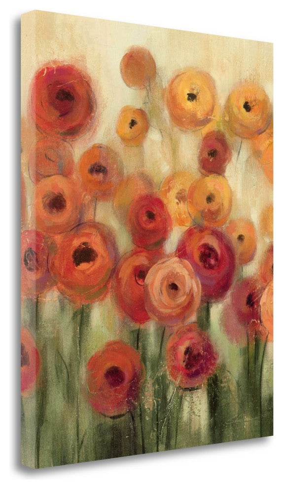 "Ranunculi Field II" By Silvia Vassileva, Giclee Print on Gallery Wrap Canvas