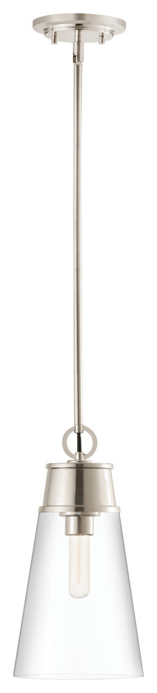 Z-LITE 2300P8-PN 1 Light Pendant, Polished Nickel