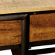 Jasper Two Drawer Accent Cabinet With Natural Wood Top and Drawers Espresso