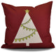 Garland Tree Pillow, Cranberry, 26"x26"