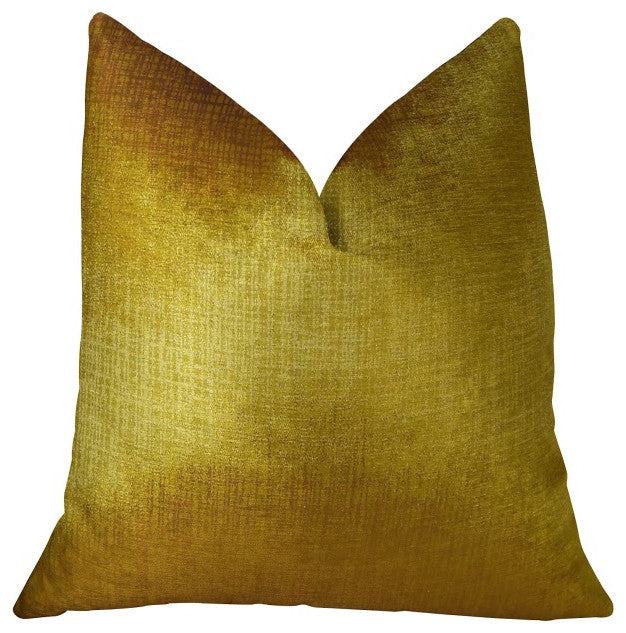 Plutus Lumiere Bronze Handmade Throw Pillow, (12" x 20")
