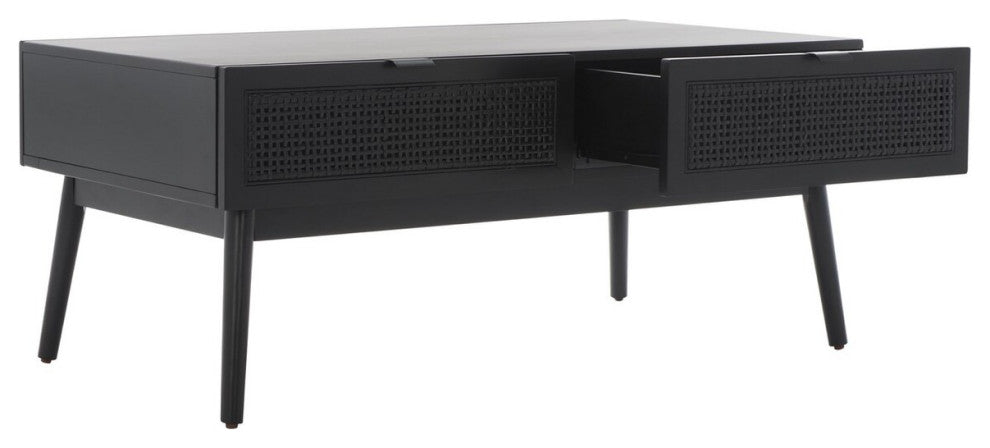 Safavieh Baisley 2 Drawer Coffee Table, Black