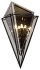 Epic, Wall Sconce, Forged Iron Finish, Plated Topaz Glass