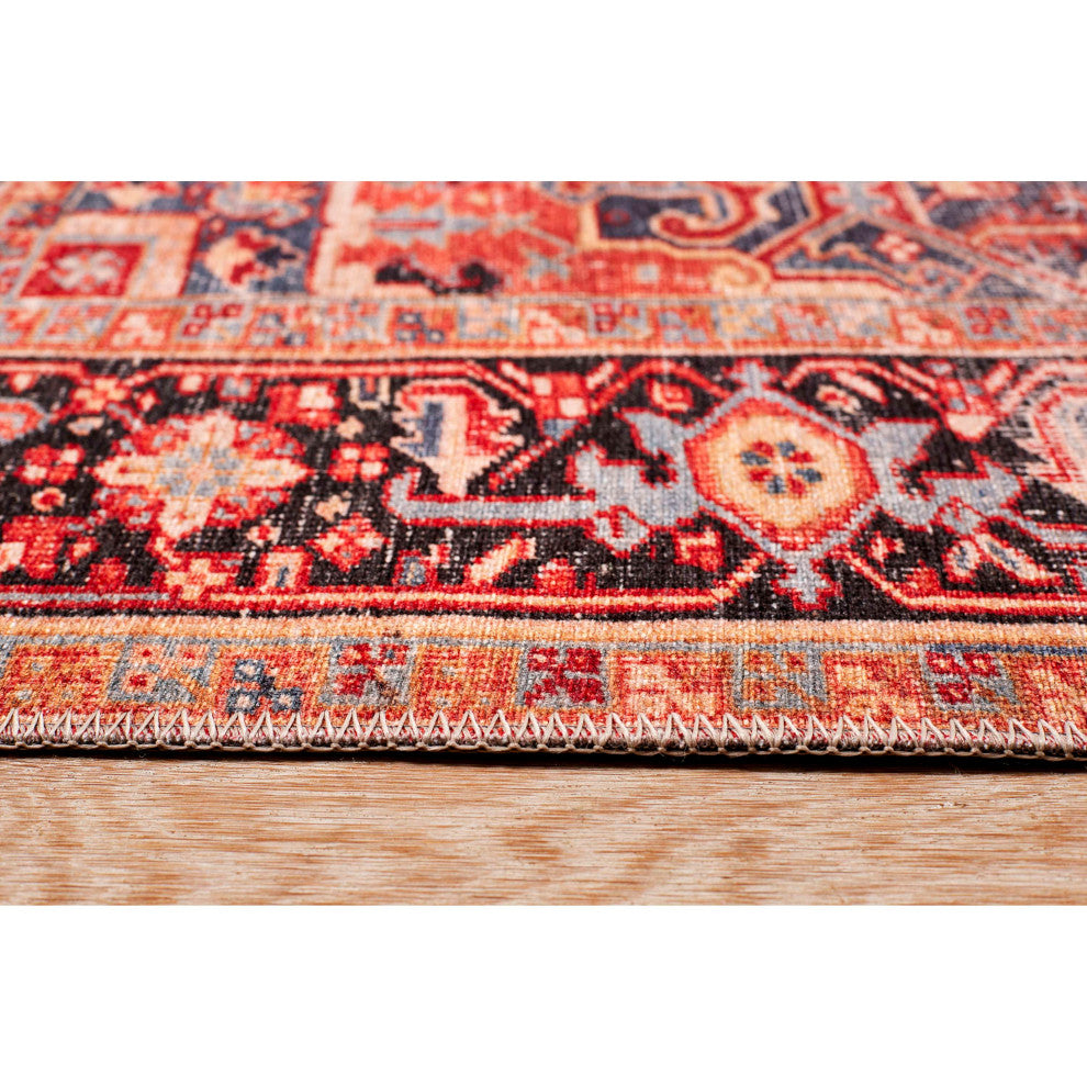 Bergen Heriz Area Rug - Red, 5'x7'6"
