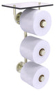Prestige Skyline 3 Roll Toilet Paper Holder with Glass Shelf, Polished Nickel