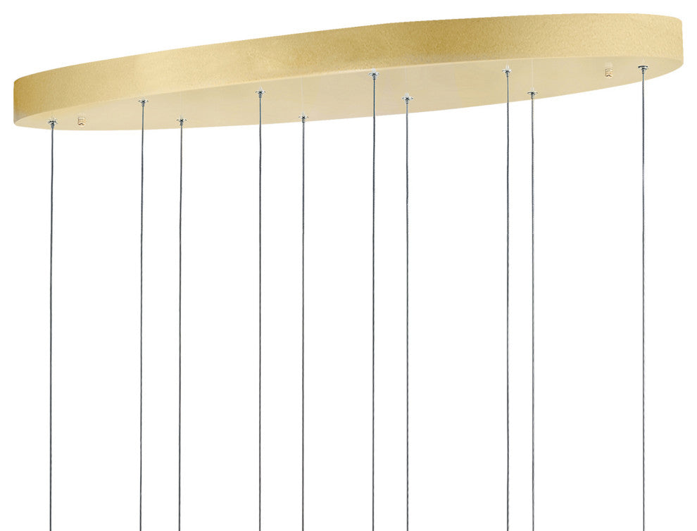 Carolina LED Chandelier With Gold Leaf Finish