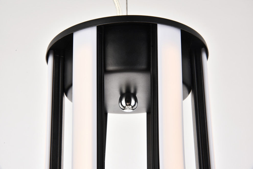 Black Finish 3-Light Pendant