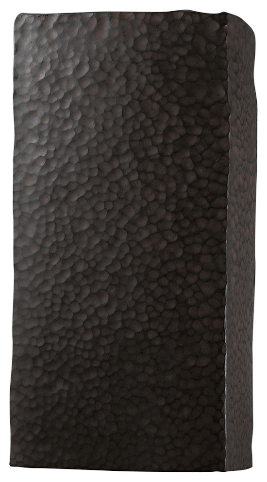 Ambiance Large Rectangle, Closed Top, Wall Sconce, Iron