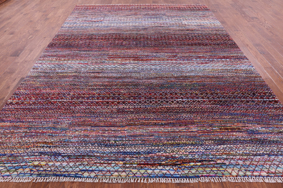 Wool & Silk Savannah Grass Hand Knotted Rug 9' 1" X 11' 7" - Q15436
