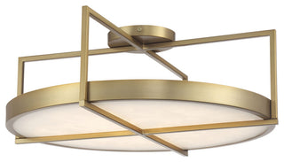Minka Lavery Boada LED Semi Flush, Soft Brass
