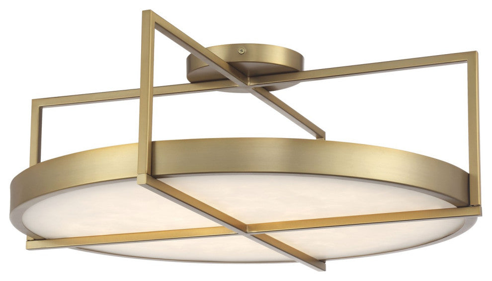 Minka Lavery Boada LED Semi Flush, Soft Brass