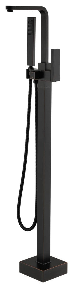 Floor Mount Tub Filler with Handheld Shower Head, Oil Rubbed Bronze