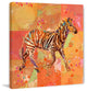 "AfriKarma Zebra" Painting Print on Canvas by Evelia