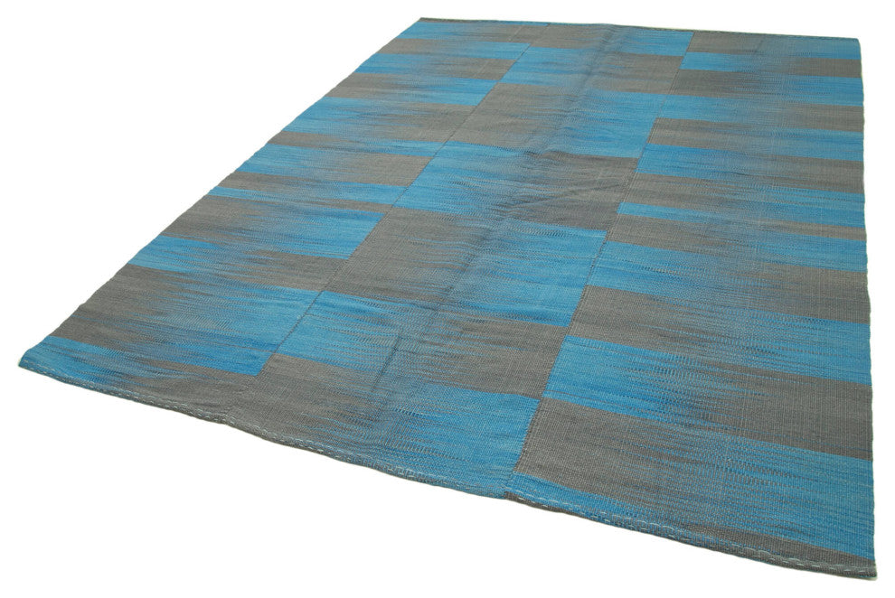 Rug N Carpet - Handmade Turkish 7' 1'' x 9' 3'' Unique Wool Kilim Rug