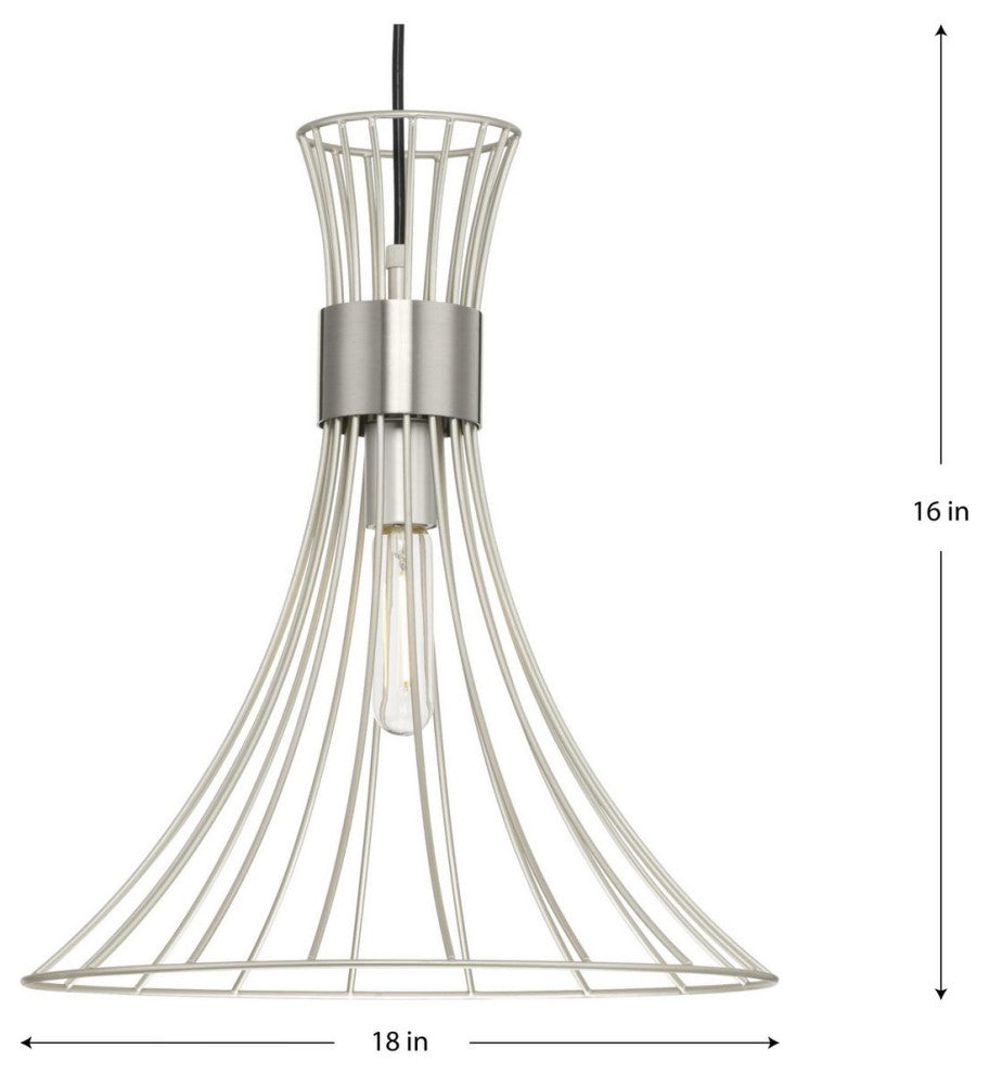 Lorin Collection One-Light Mid-Century Modern Metal Pendant Light