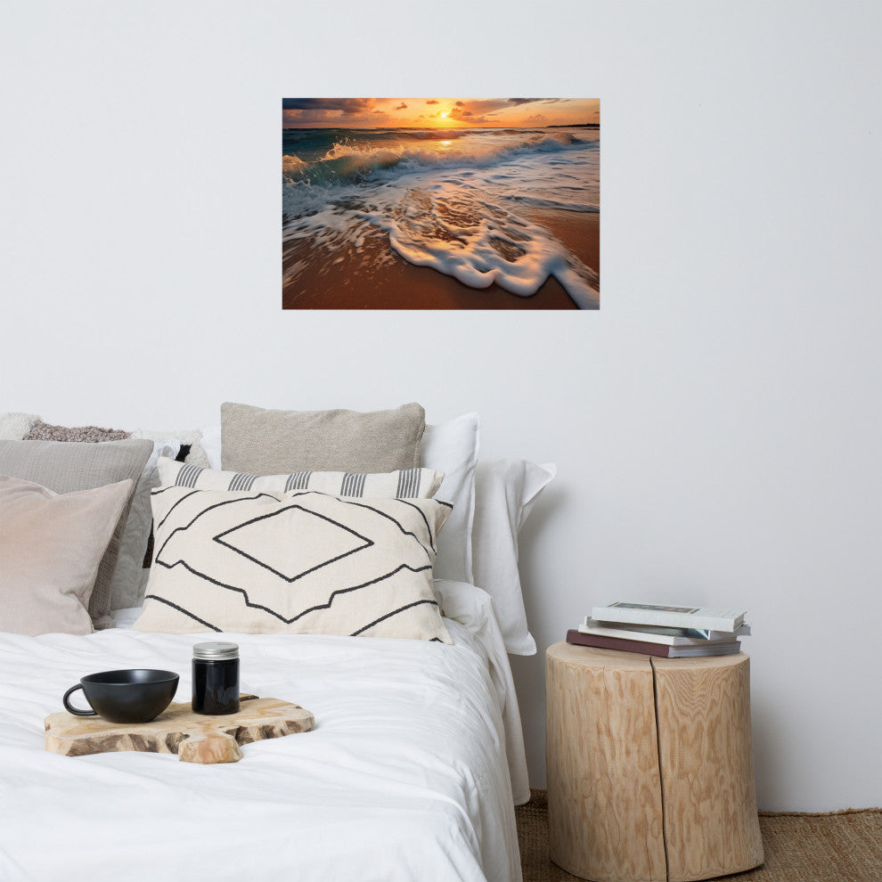 Coastal Artwork: California Dreamin' Photorealistic Digital Art Loose, 24" X 36"