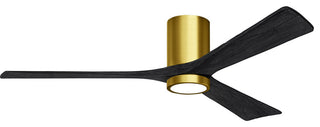 Matthews Fan Irene-3HLK With Lighting Kit, Brushed Brass, 60", Matte Black