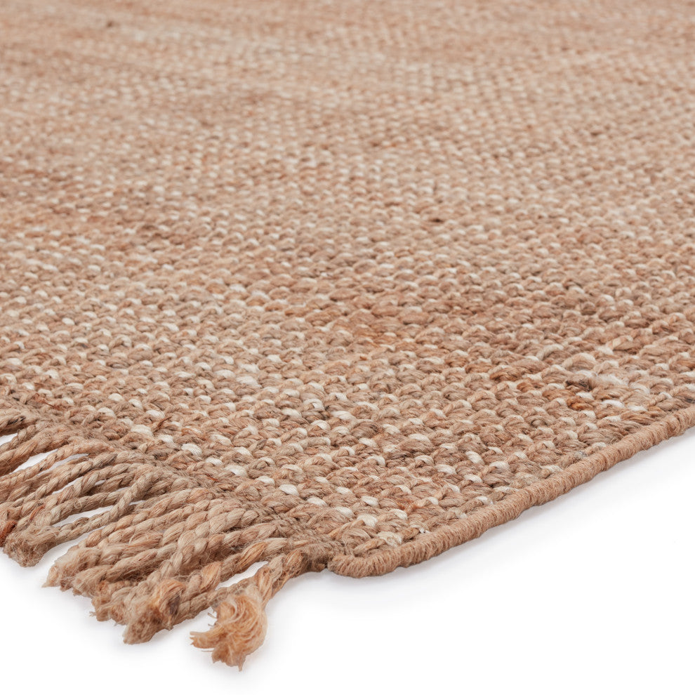 Jaipur Living Sauza Natural Solid Beige/ Ivory Area Rug, 10'x14'
