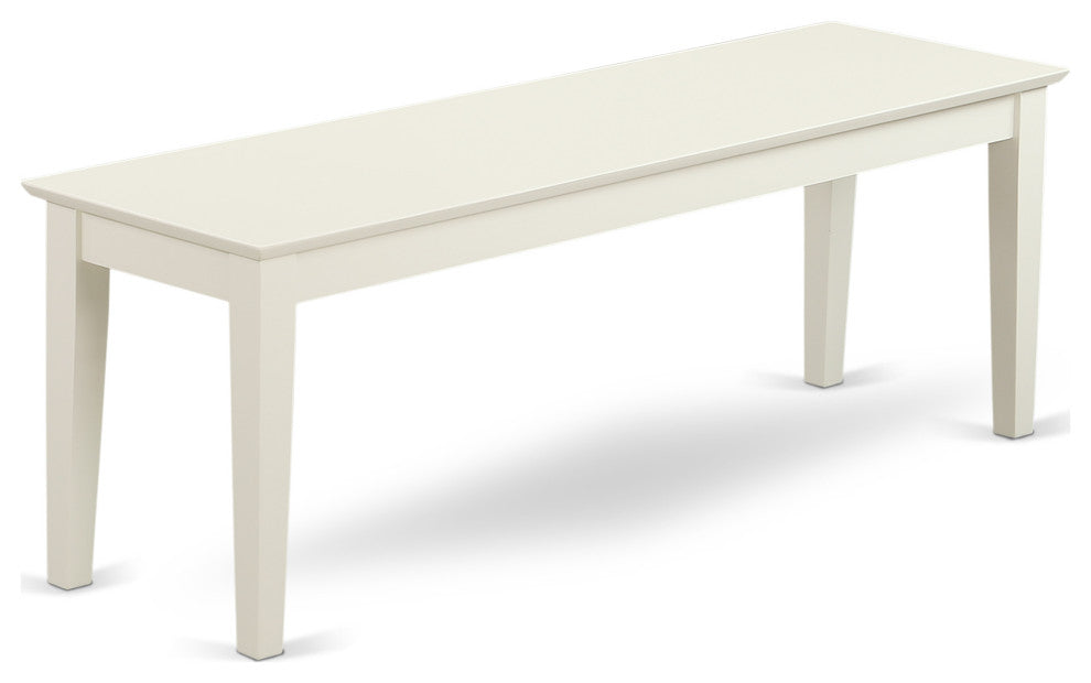 Capri Bench With Wood Seat In Linen White
