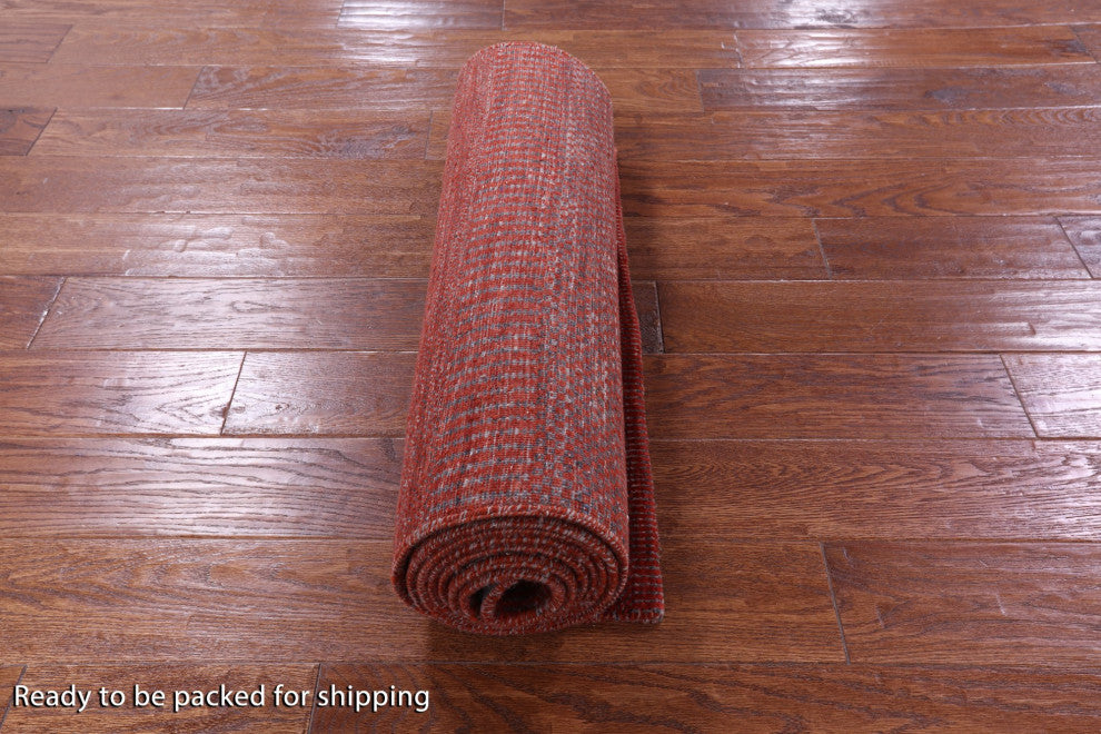 Handmade Savannah Grass Wool and Silk Runner Rug 2' 5" X 10' 3" Q11969