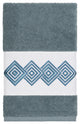 Linum Home Textiles Noah Embellished, Teal, Hand Towel, Single