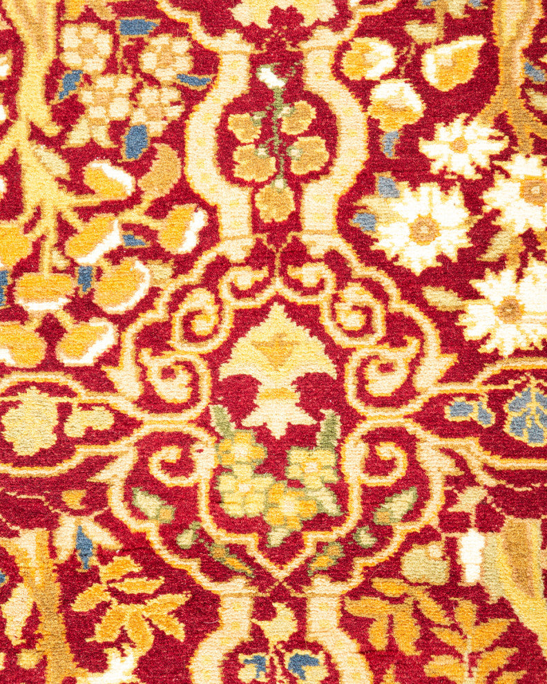 Mogul, One-of-a-Kind Hand-Knotted Area Rug Red, 2'9"x12'2"