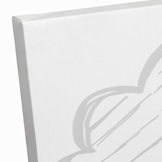 Light Gray Striped Clouds 12x12 Canvas Wall Art