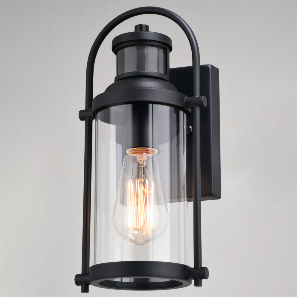 Winfield 5.75-in. 1 Light Black Motion Sensor Dusk to Dawn Outdoor Wall Lantern