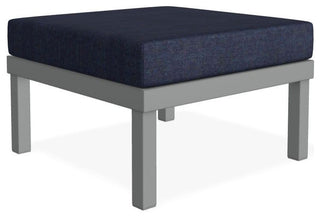 Larssen Cushion Deep Seating Outdoor Ottoman, Indigo/Graphite
