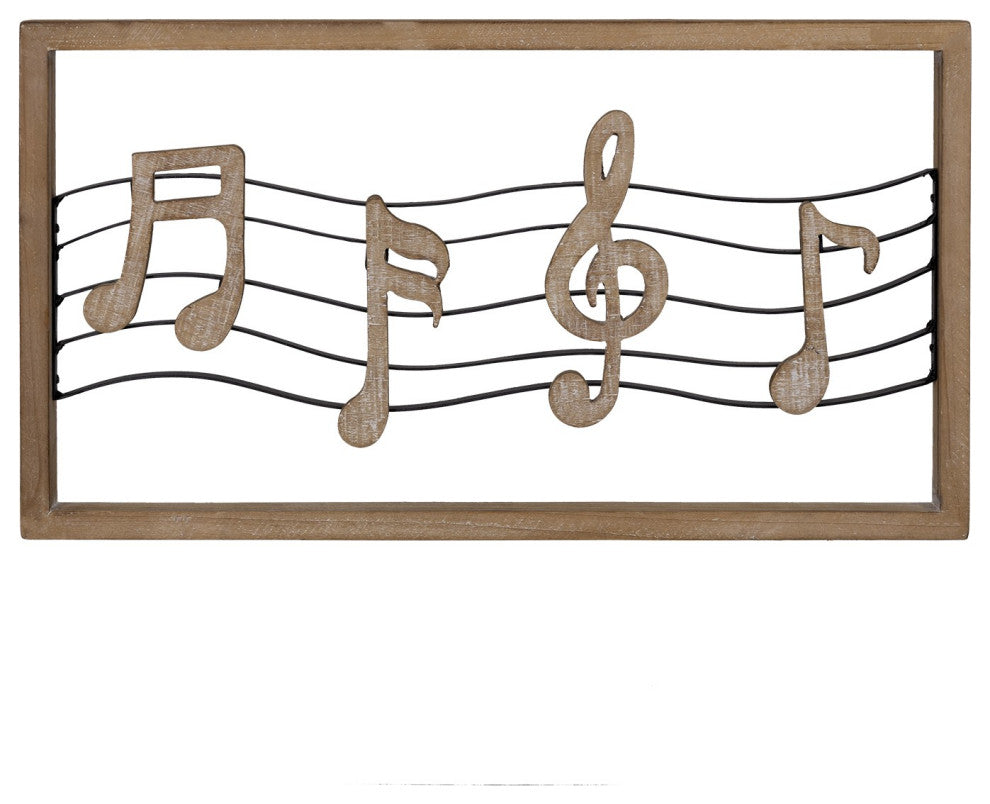 Framed Music Notes Wall Art