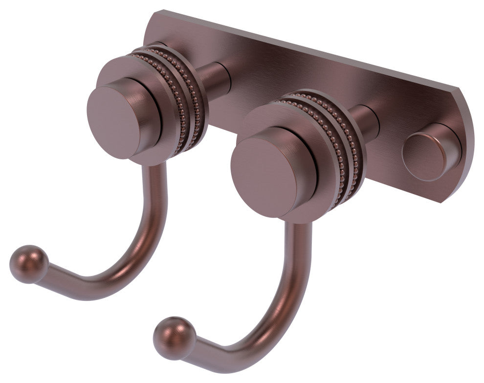 Mercury 2 Position Multi Hook with Dotted Accent, Antique Copper