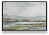 "Lakeside Afternoon Delight" - A Tranquil Waterscape for Refined Interiors