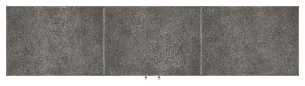 Francois Leather 70.5" Buffet Sideboard, Silver