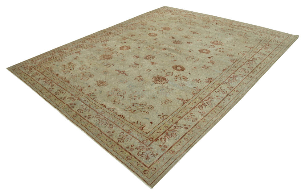 Rug N Carpet - Handmade Oriental 8' 0" x 10' 3" Decorative Oushak Area Rug