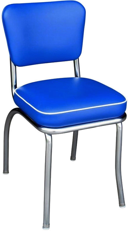 Retro Home Upholstered Dining Chair, Royal Blue