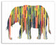 Colorful Elephant Print on Canvas