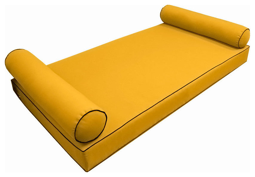 Style5 Full Contrast Pipe Outdoor Mattress Bolster Slip Cover COMPLETE SET AD108