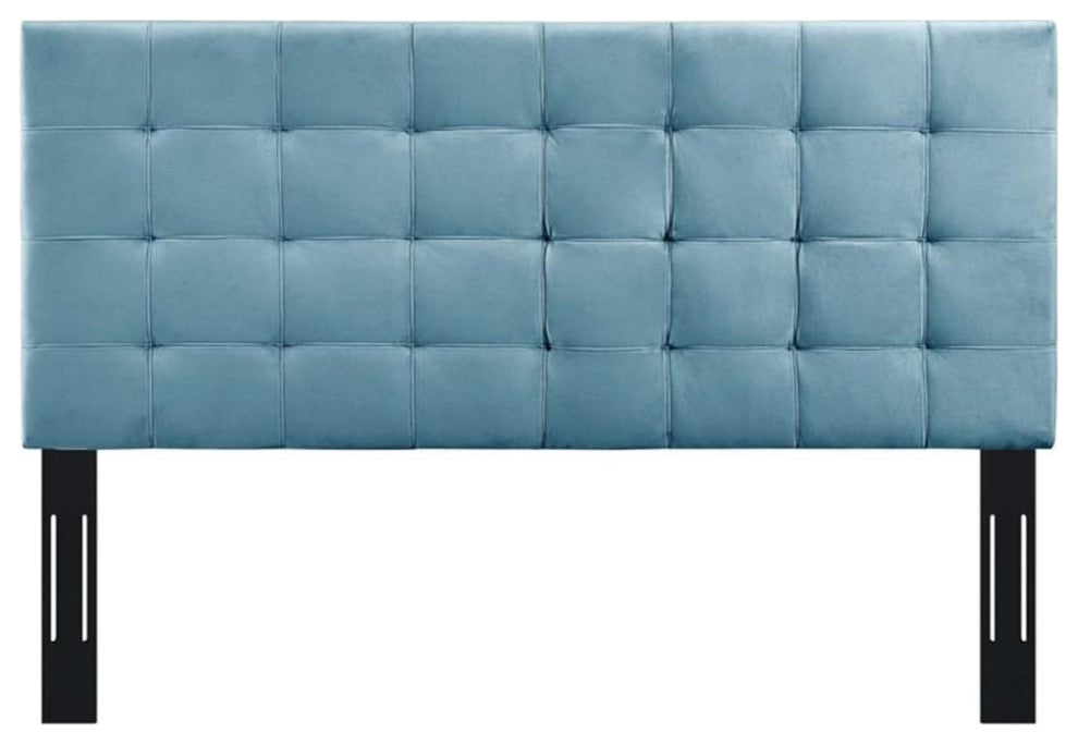 Paisley Tufted Full / Queen Upholstered Performance Velvet Headboard