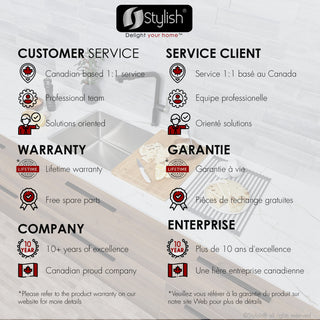 STYLISH Valencia Dual-Mount 31" Stainless Steel Single-Bowl Kitchen Sink