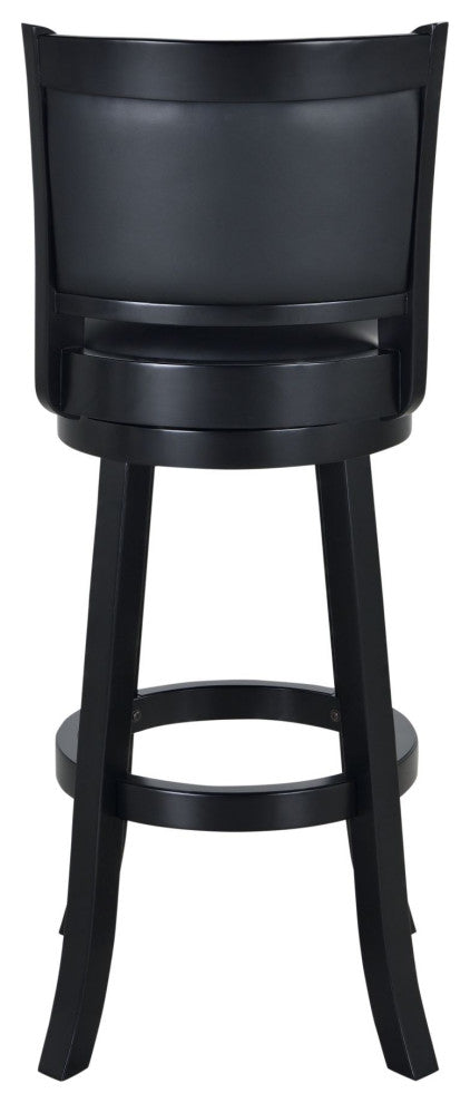 Boraam Augusta 34" Extra Tall Swivel Bar Stool, Black