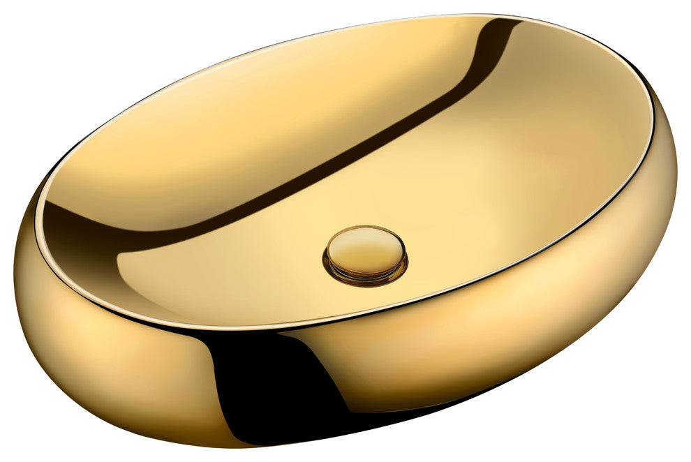 Prussian Series Ceramic Vessel Sink, Gold