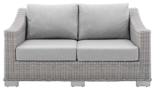 Conway Sunbrella Outdoor Patio Wicker Rattan Loveseat