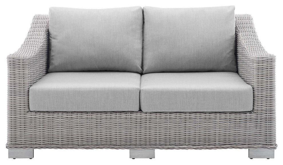 Conway Sunbrella Outdoor Patio Wicker Rattan Loveseat
